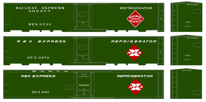 Railway Express Agency Steel Ice Reefer Red and White