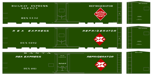 Railway Express Agency Steel Ice Reefer Red and White