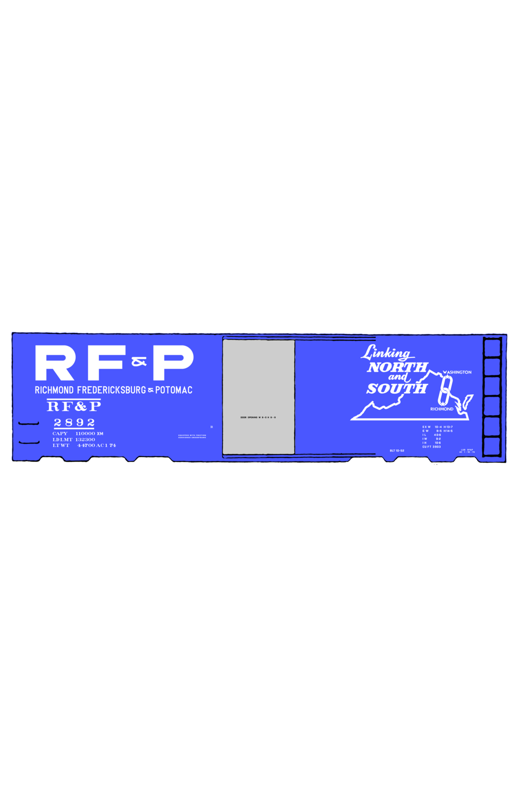 Richmond Fredericksburg & Potomac 40 Boxcar RF&P Virginia Logo 