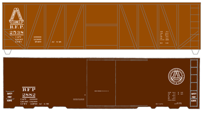 Richmond, Fredericksburg & Potomac 40 Boxcar RF&P Scroll Logos 