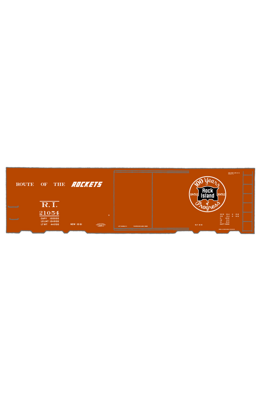 Rock Island 40 Ft Boxcar White 100 Years Of Progress