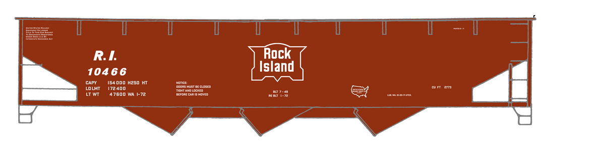 Rock Island Offset Triple Hopper White