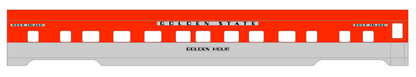 Golden State Lightweight Passenger Car Black and Silver Rock Island Owned Cars
