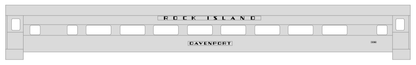 Rock Island Streamlined Passenger Car Black General Service Cars #1