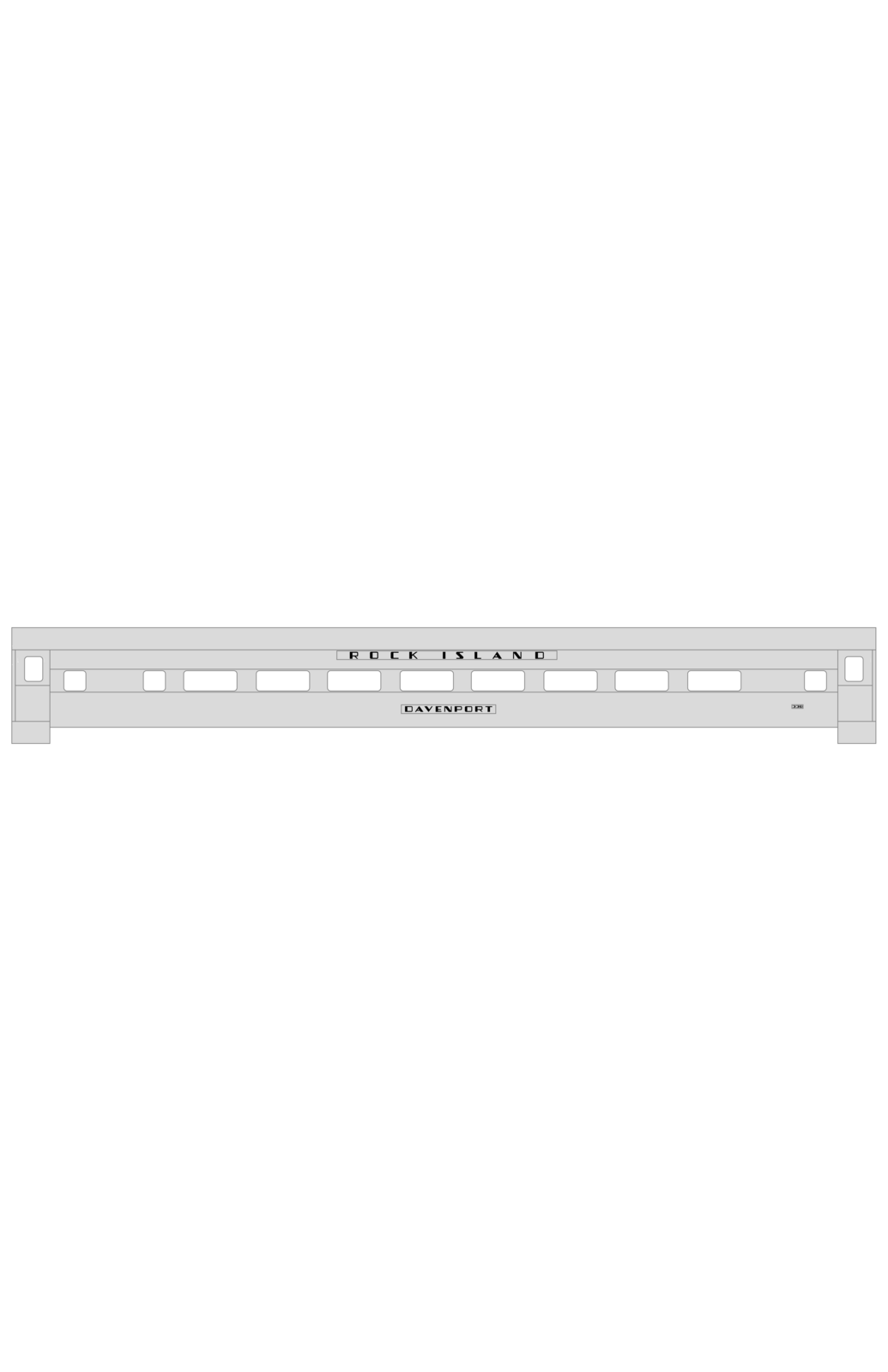 Rock Island Streamlined Passenger Car Black General Service Cars #1