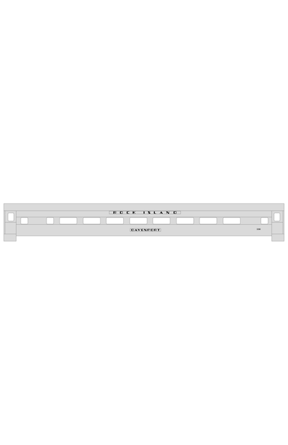 Rock Island Streamlined Passenger Car Black General Service Cars #1