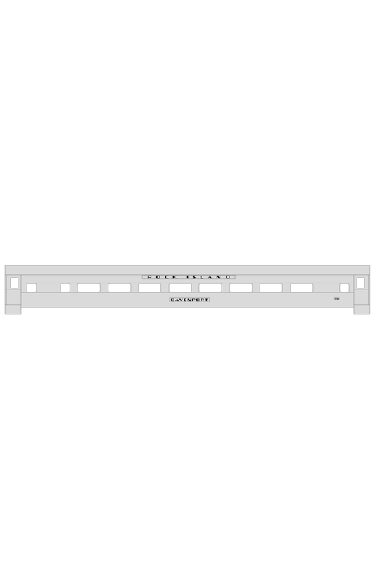 Rock Island Streamlined Passenger Car Black General Service Cars #1