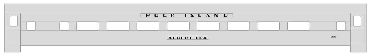 Rock Island Streamlined Passenger Car Black General Service Cars #2