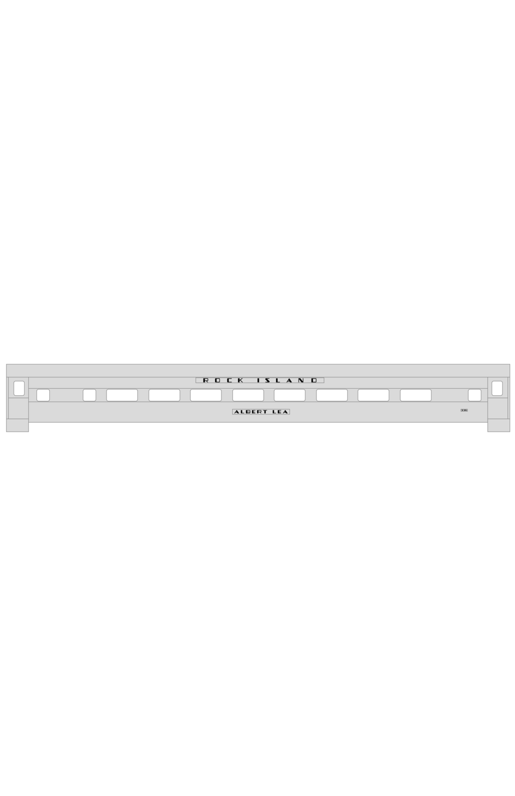 Rock Island Streamlined Passenger Car Black General Service Cars #2