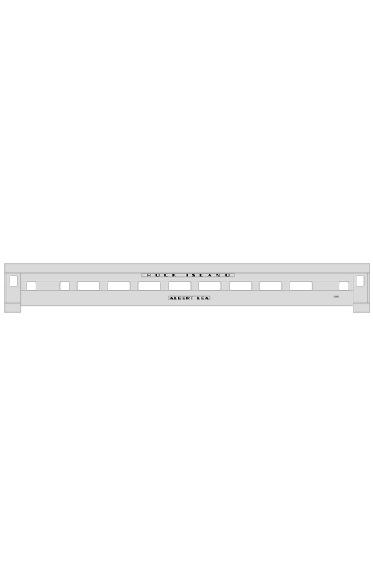 Rock Island Streamlined Passenger Car Black General Service Cars #2