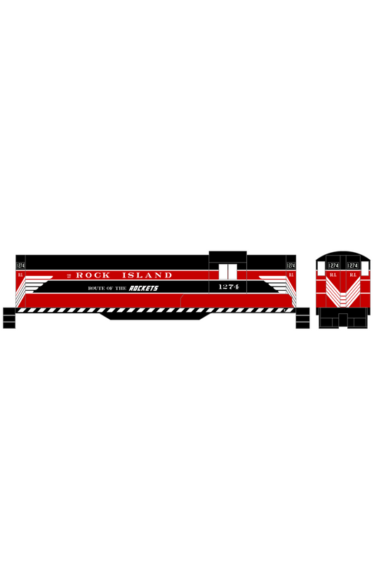 Rock Island Diesel Locomotive White Roman Lettering