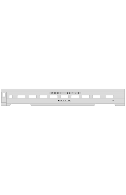 Rock Island Streamlined Passenger Car Black Rocky Mountain Rocket Cars