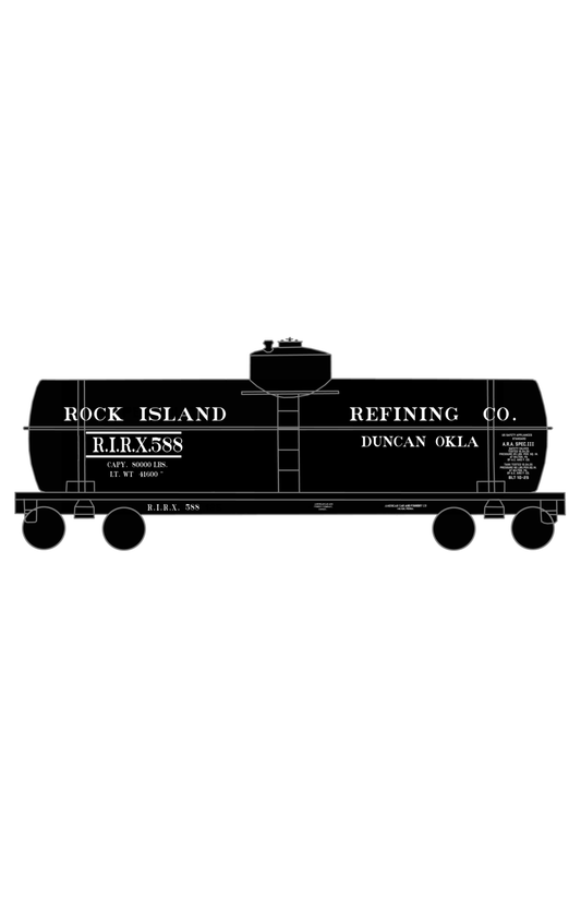Rock Island Refining Co Duncan Oklahoma Tank Car White