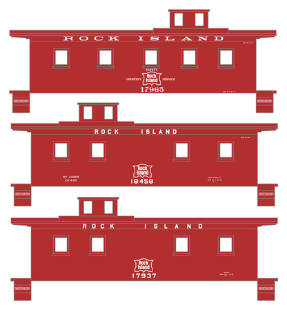 Rock Island Caboose White Roman/Block Fascia Letter