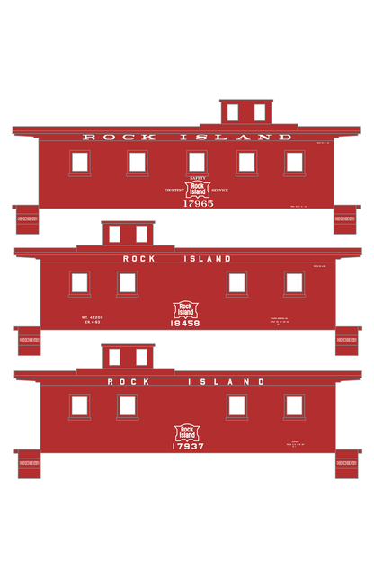 Rock Island Caboose White Roman/Block Fascia Letter