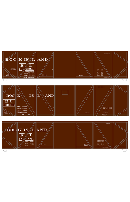 Rock Island 40 Ft Single Sheathed Boxcar White