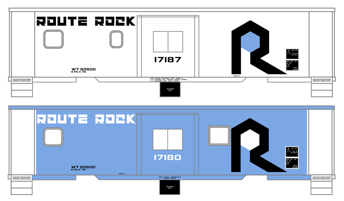 Rock Island Caboose Black and White The Rock
