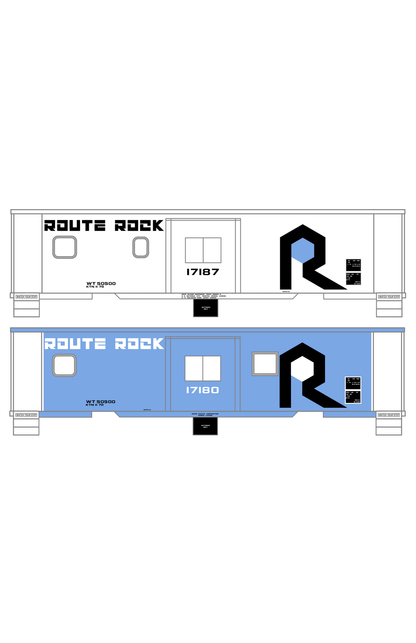 Rock Island Caboose Black and White The Rock