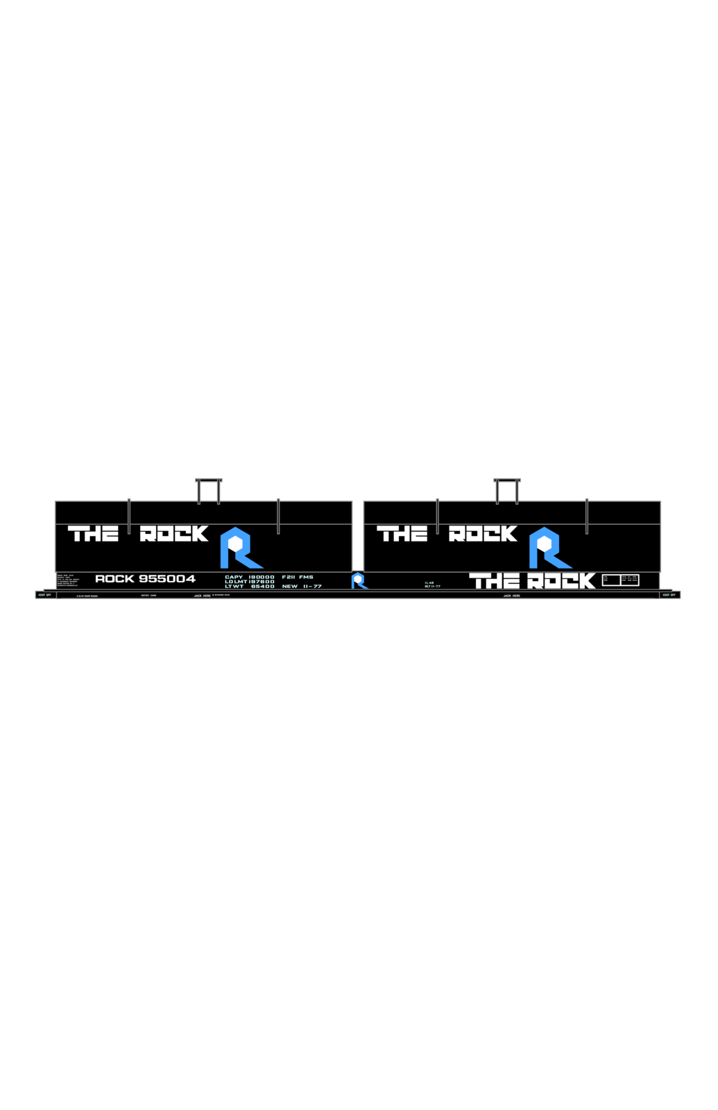 Rock Island Coil Steel Car White and Blue