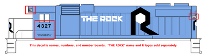 Rock Island Diesel Locomotive Names and Numbers #1 Black and White