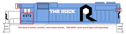 Rock Island Diesel Locomotive Names and Numbers #2 Black and White