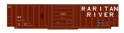 Raritan River 50 Ft Ribbed Boxcar White  - Decal
