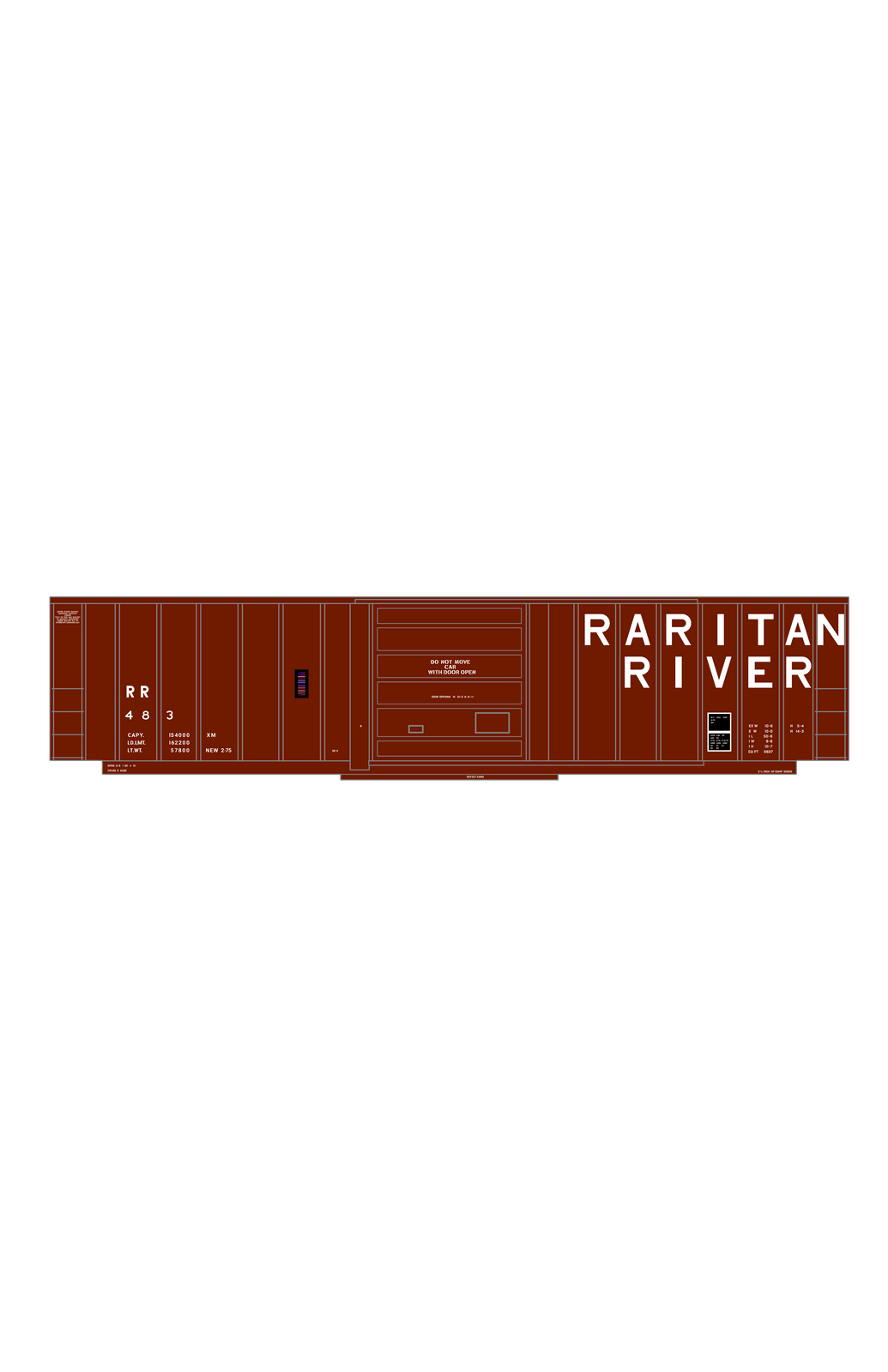Raritan River 50 Ft Ribbed Boxcar White