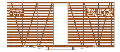 Russell Bros 36 Ft Cooperage Barrel Car White