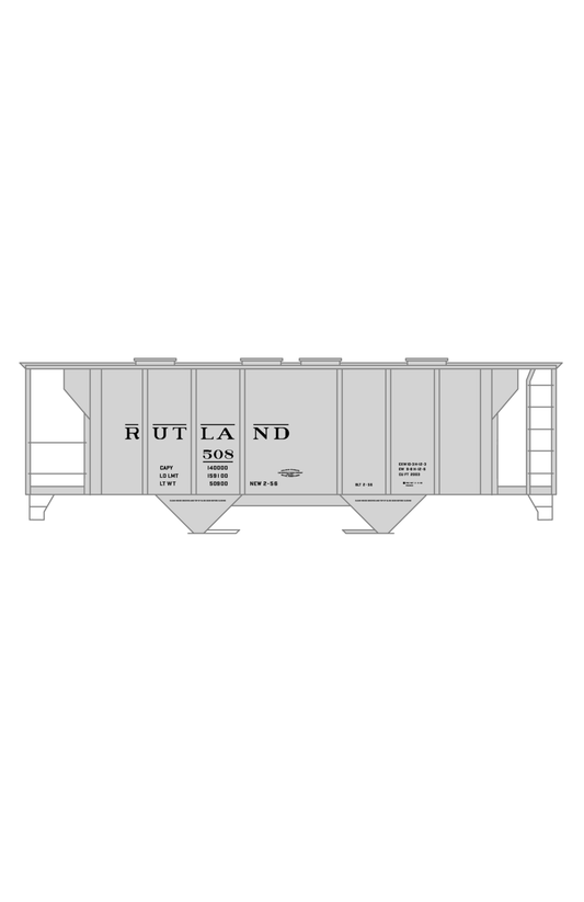 Rutland 2003 Cu Ft Covered Hopper Black Vermont