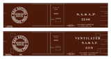 San Antonio and Aransas Pass 34 Ft Boxcars White Circle Herald - Decal
