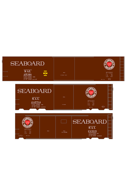 Seaboard Air Line Billboard Scheme 40 / 50 Ft Boxcar White and Red