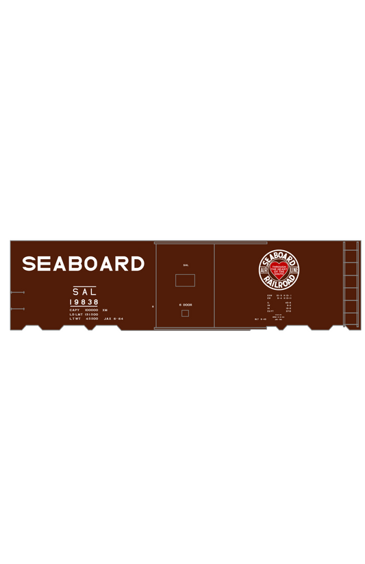 Seaboard Air Line 40 Ft Steel Boxcar White Late Scheme