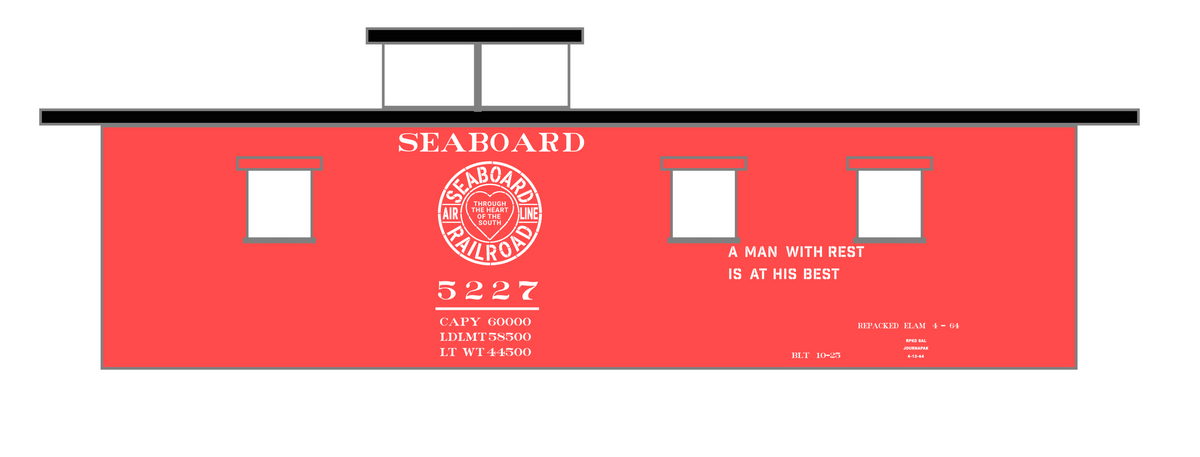Seaboard Air Line Caboose White