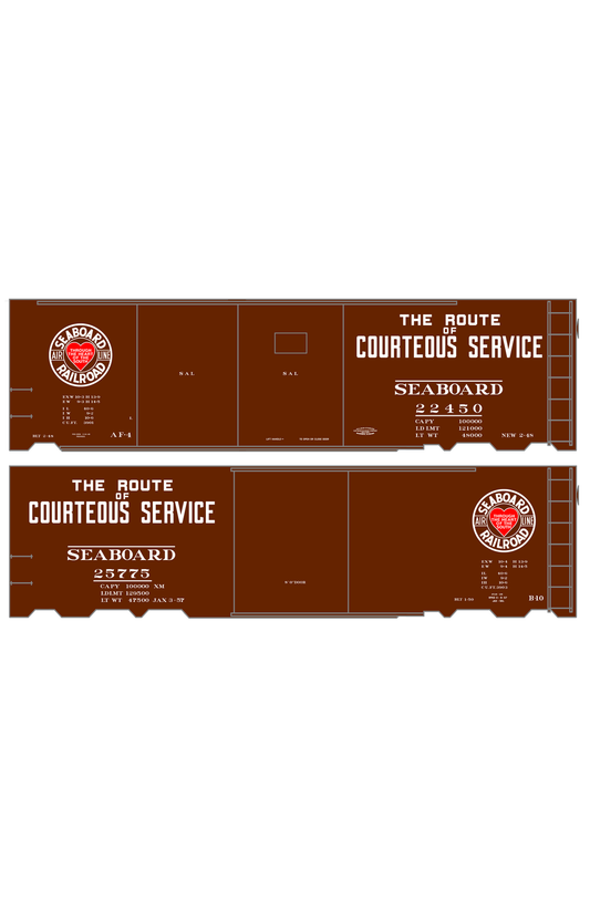 Seaboard Air Line Courteous Service Boxcar White and Red