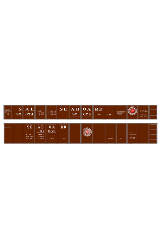 Seaboard Air Line 41 Ft Gondola White and Red