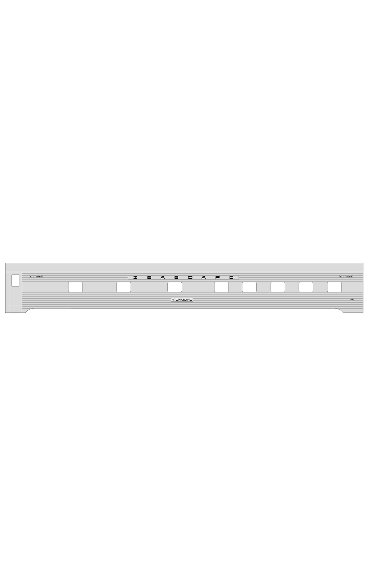 Seaboard Air Line Streamlined Passenger Car Black