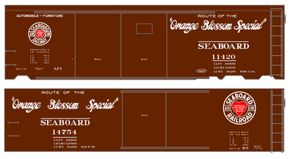 Seaboard Air Line Orange Blossom Special Boxcar White and Red