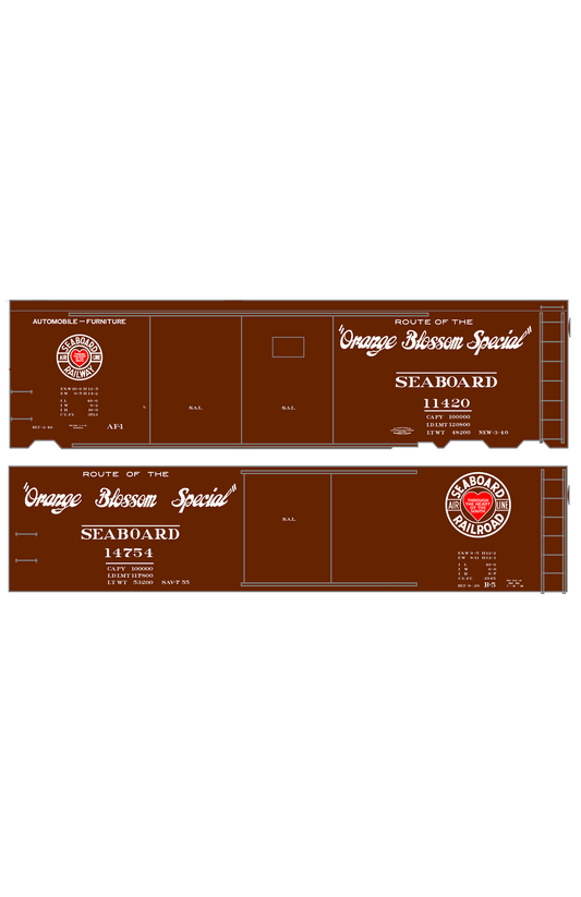 Seaboard Air Line Orange Blossom Special Boxcar White and Red