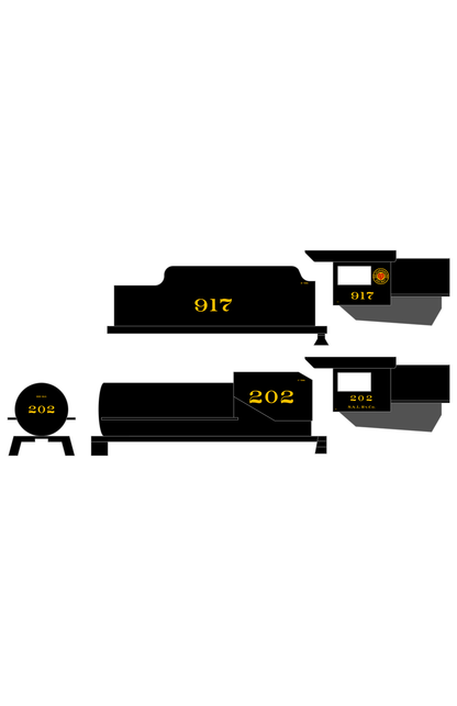 Seaboard Air Line Steam Locomotive Dulux Gold