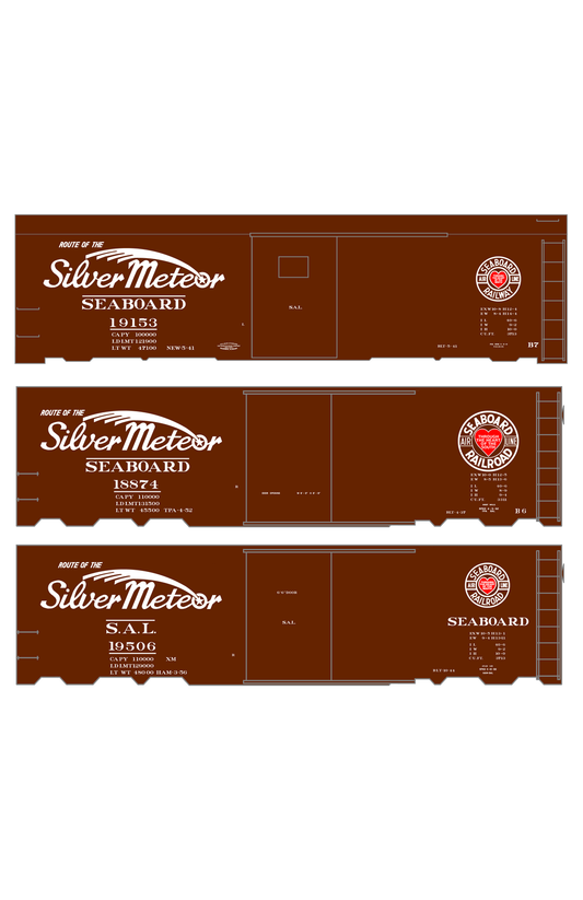 Seaboard Air Line Silver Meteor Boxcar White and Red