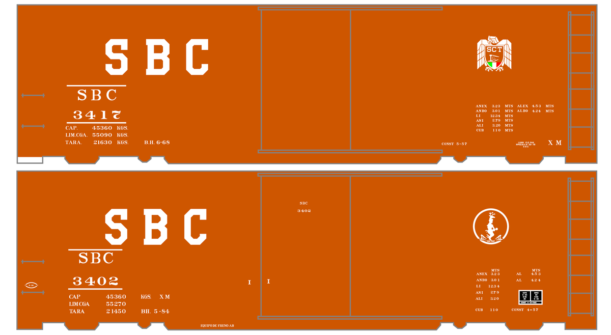 FC Sonora - Baja California 40 Ft Boxcar White