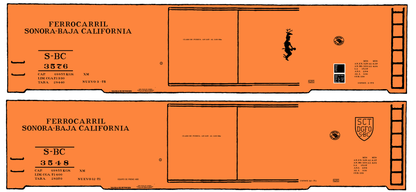 Ferrocarril Sonora Baja California 50 Ft Boxcar Black SBC Mexico