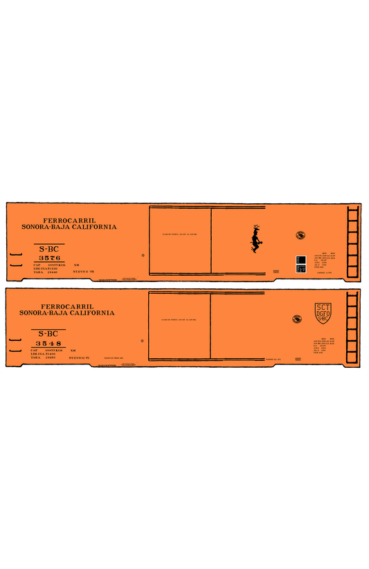 Ferrocarril Sonora Baja California 50 Ft Boxcar Black SBC Mexico