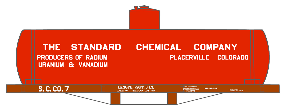 Standard Chemical Co. Early Tank Car Colorado Uranium Car