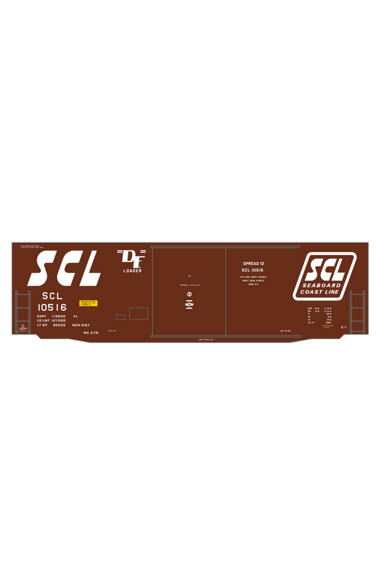 Seaboard Coast Line 40 Ft Steel Boxcar White