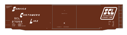 Seaboard Coast Line 50 Ft Steel Boxcar White