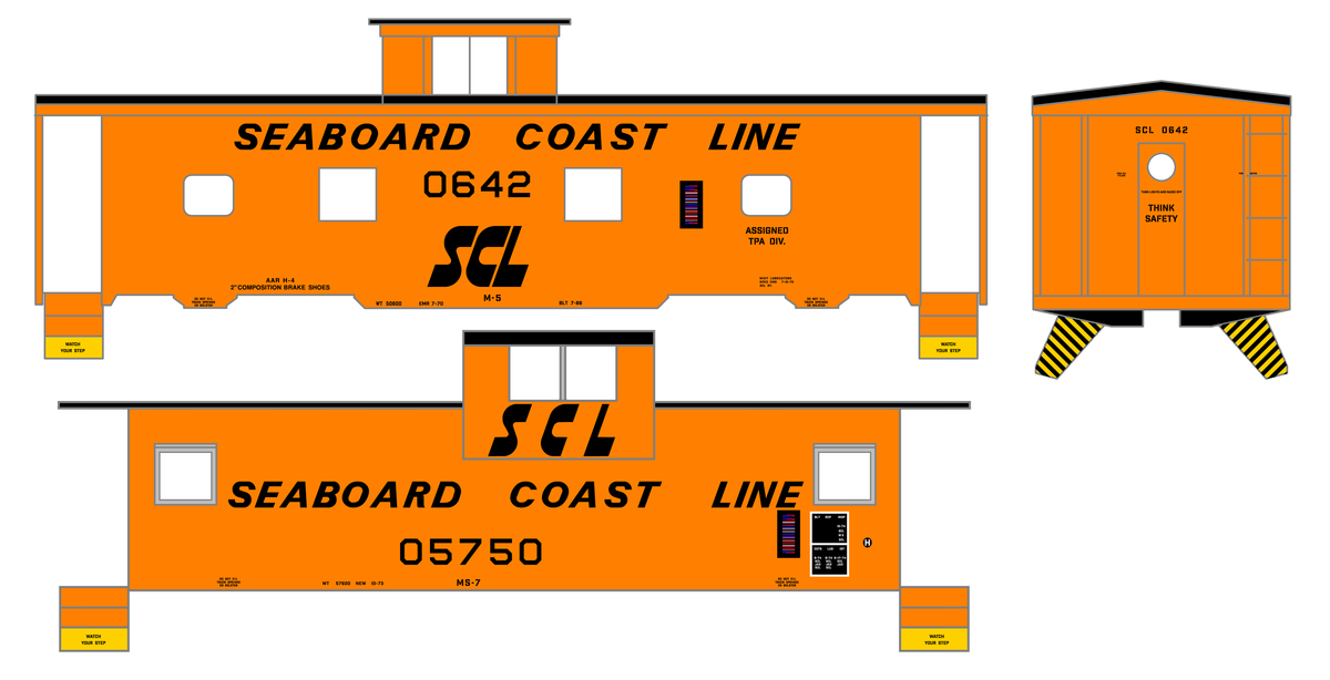 Seaboard Coast Line Steel Caboose Black