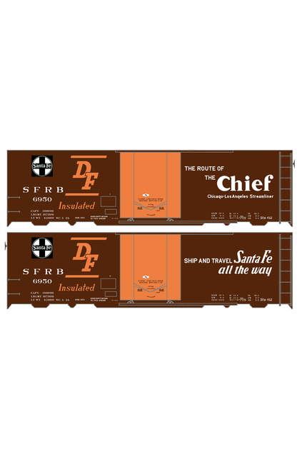 Santa Fe Reefer Despatch 40 Ft Insulated Boxcar White and Orange Chief