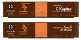 Santa Fe Reefer Despatch 50 Ft Insulated Boxcar White and Orange El Capitan - Decal