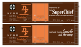 Santa Fe Reefer Despatch 40 Ft Insulated Boxcar White and Orange Super Chief - Decal